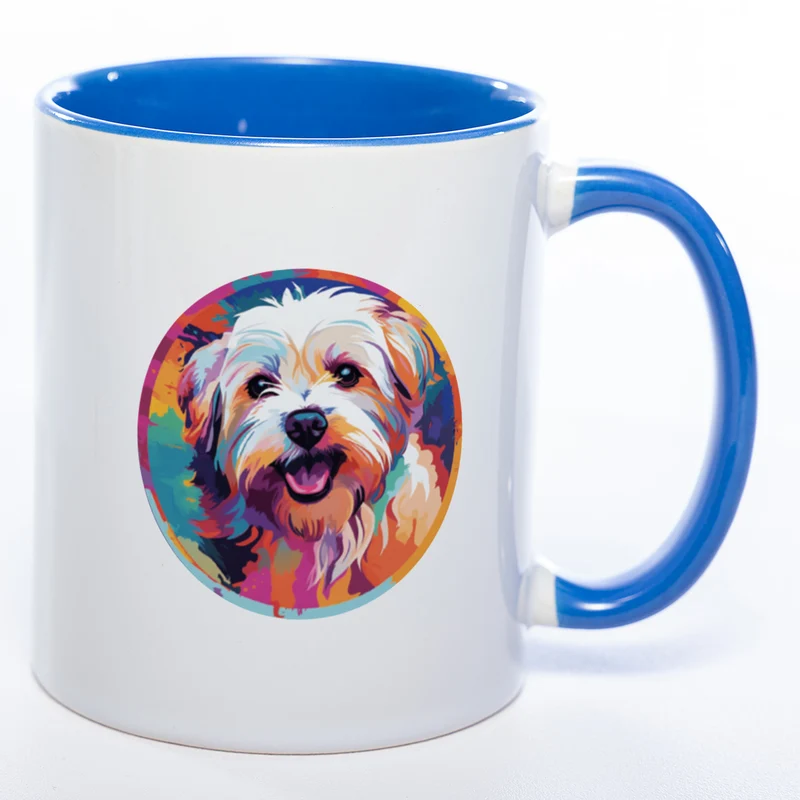 Mug Art Tasse mit Malteser Motiv 2 & wahlweise mit NAMEN - Kaffeetasse StickyWorld Exclusive
