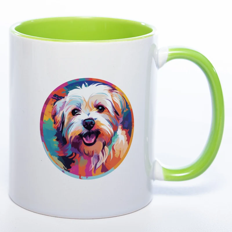 Mug Art Tasse mit Malteser Motiv 2 & wahlweise mit NAMEN - Kaffeetasse StickyWorld Exclusive