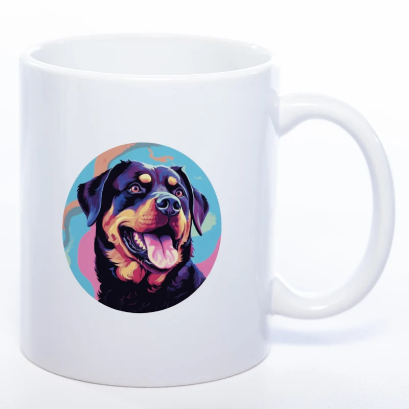 Mug Art Tasse mit Rottweiler & wahlweise mit NAMEN- Kaffeetasse StickyWorld Exclusive