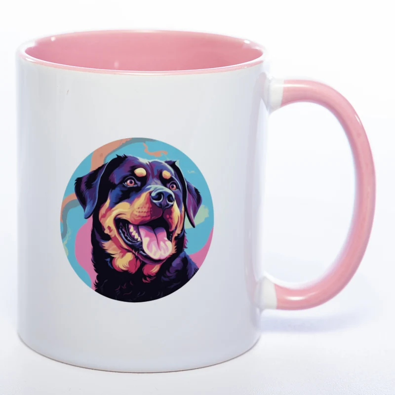Mug Art Tasse mit Rottweiler & wahlweise mit NAMEN- Kaffeetasse StickyWorld Exclusive
