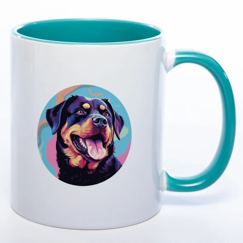 Mug Art Tasse mit Rottweiler & wahlweise mit NAMEN- Kaffeetasse StickyWorld Exclusive