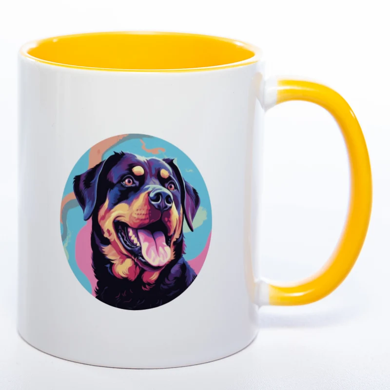 Mug Art Tasse mit Rottweiler & wahlweise mit NAMEN- Kaffeetasse StickyWorld Exclusive