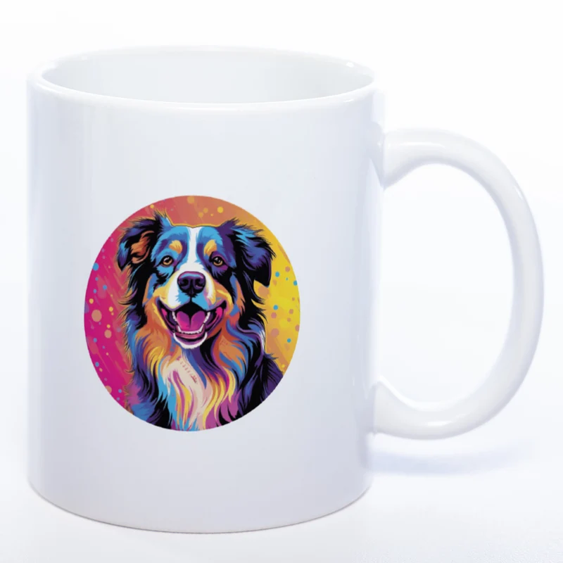 Mug Art Tasse mit Australian Shepherd & wahlweise mit NAMEN - Kaffeetasse StickyWorld Exclusive