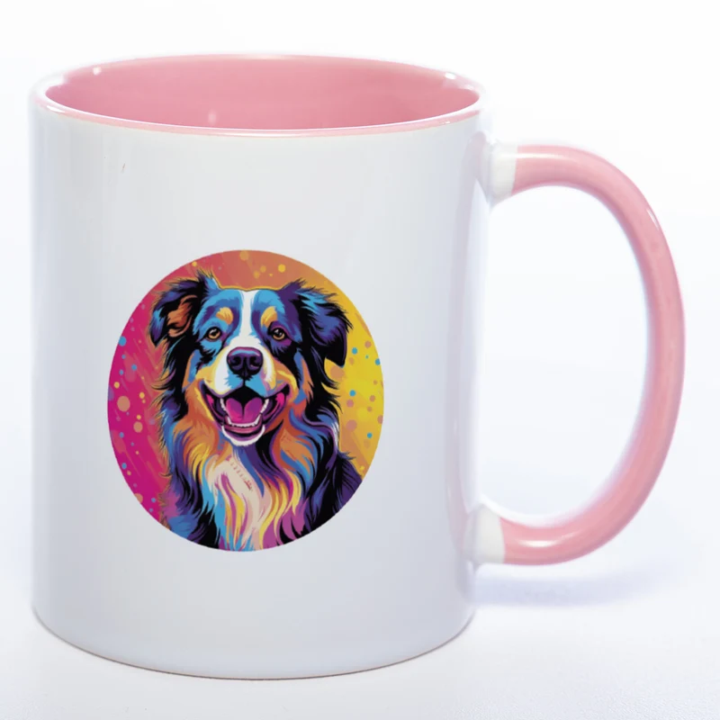 Mug Art Tasse mit Australian Shepherd & wahlweise mit NAMEN - Kaffeetasse StickyWorld Exclusive