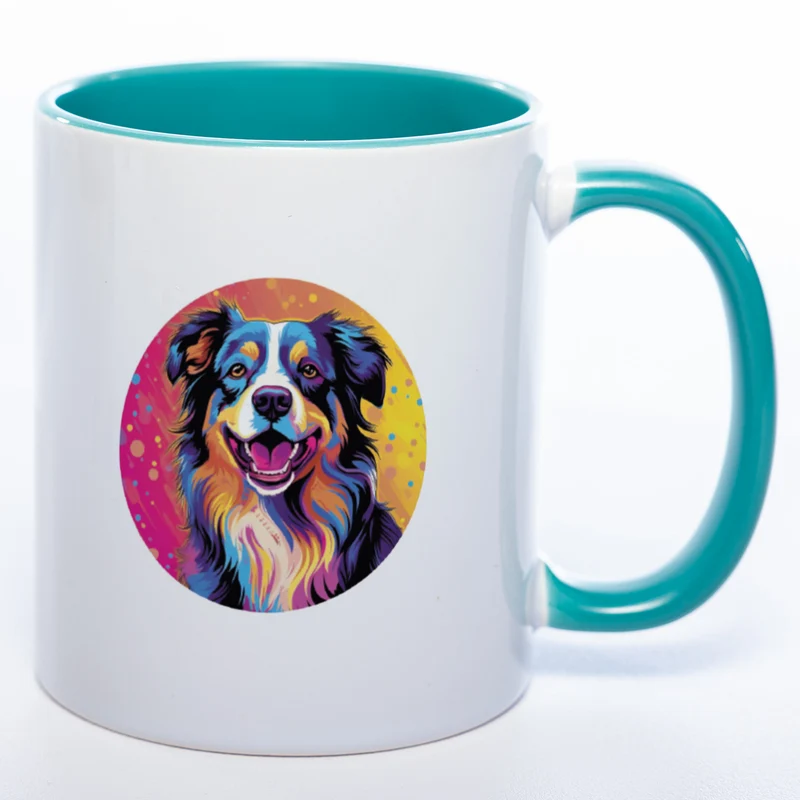 Mug Art Tasse mit Australian Shepherd & wahlweise mit NAMEN - Kaffeetasse StickyWorld Exclusive