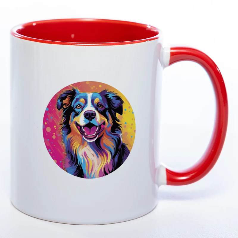 Mug Art Tasse mit Australian Shepherd & wahlweise mit NAMEN - Kaffeetasse StickyWorld Exclusive
