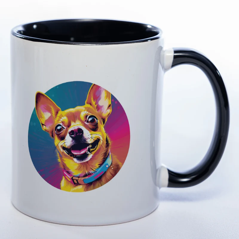 Mug Art Tasse mit Chihuahua & wahlweise mit NAMEN - Kaffeetasse StickyWorld Exclusive