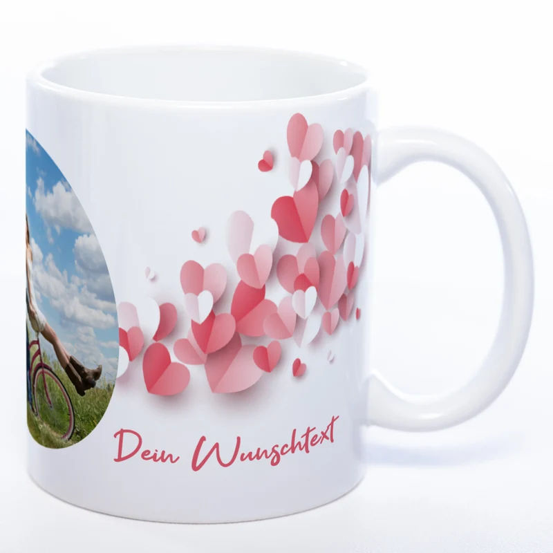 Liebes-Tasse "Love Mug" mit Foto und Wunschtext (HD Druck) spülmaschinenfest| Jetzt selbst gestalten!
