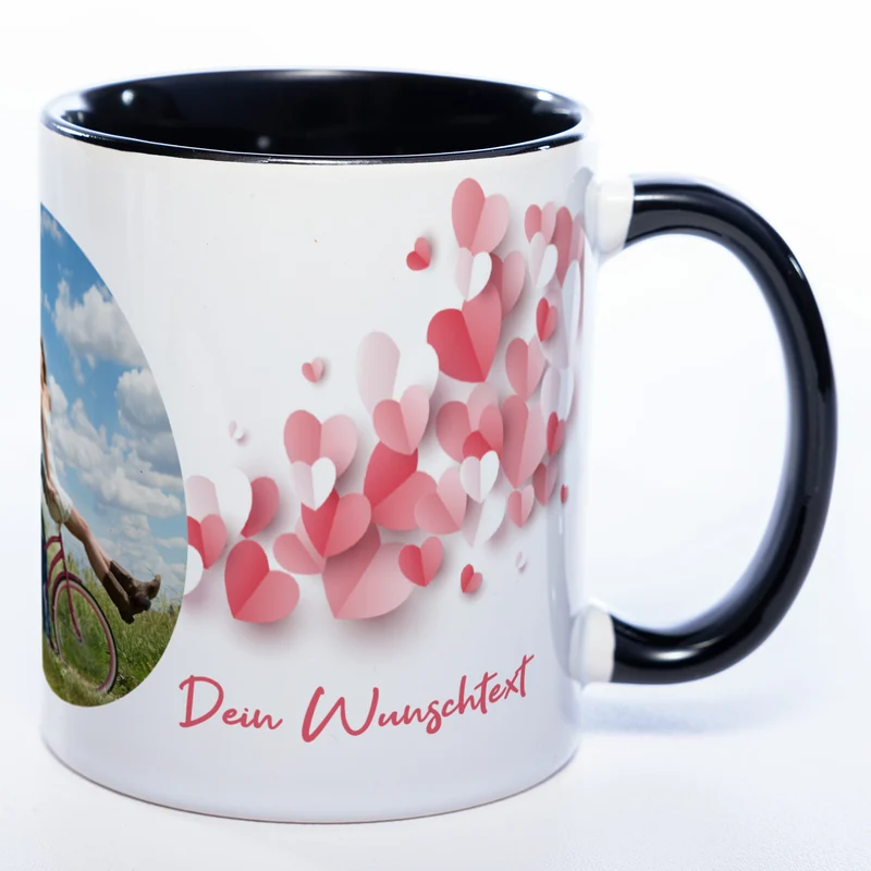 Liebes-Tasse "Love Mug" mit Foto und Wunschtext (HD Druck) spülmaschinenfest| Jetzt selbst gestalten!