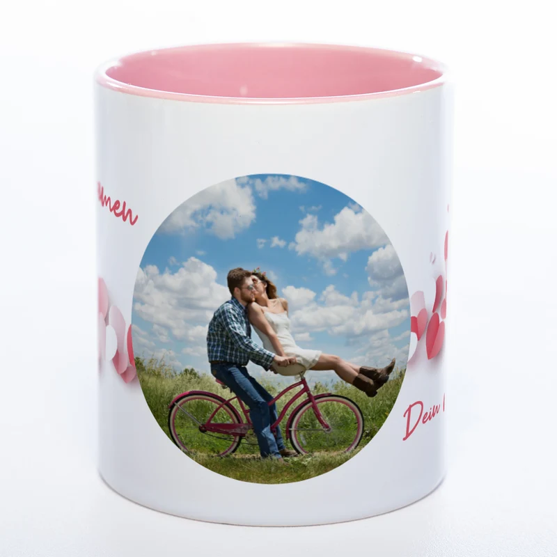 Liebes-Tasse "Love Mug" mit Foto und Wunschtext (HD Druck) spülmaschinenfest| Jetzt selbst gestalten!