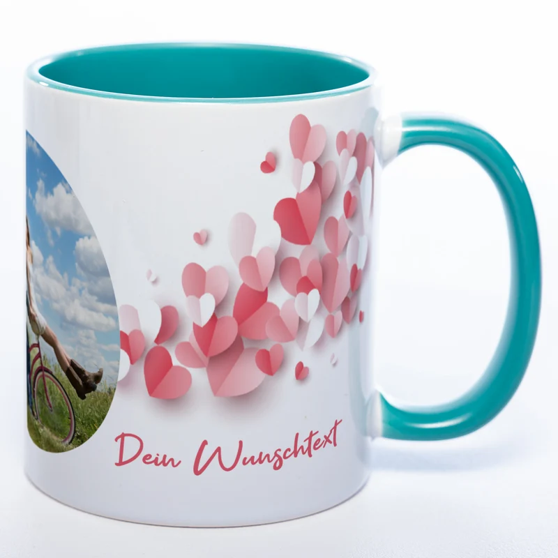 Liebes-Tasse "Love Mug" mit Foto und Wunschtext (HD Druck) spülmaschinenfest| Jetzt selbst gestalten!