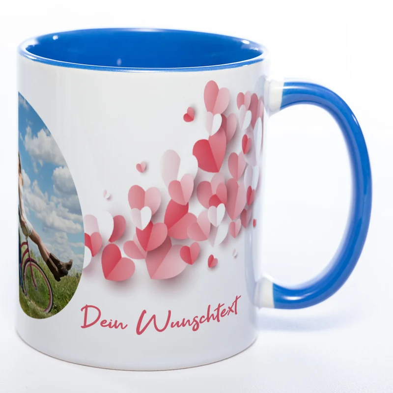 Liebes-Tasse "Love Mug" mit Foto und Wunschtext (HD Druck) spülmaschinenfest| Jetzt selbst gestalten!