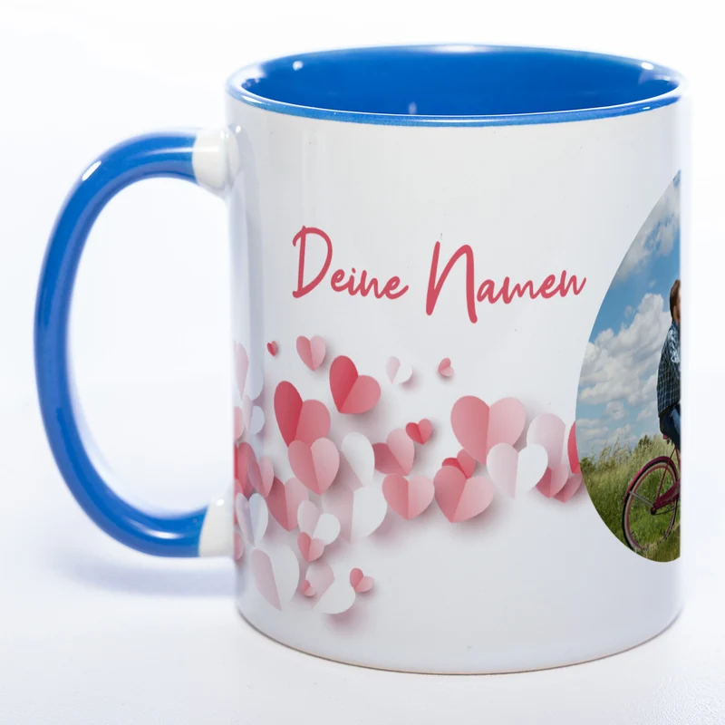 Liebes-Tasse "Love Mug" mit Foto und Wunschtext (HD Druck) spülmaschinenfest| Jetzt selbst gestalten!