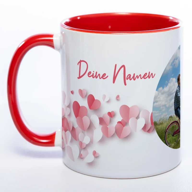 Liebes-Tasse "Love Mug" mit Foto und Wunschtext (HD Druck) spülmaschinenfest| Jetzt selbst gestalten!