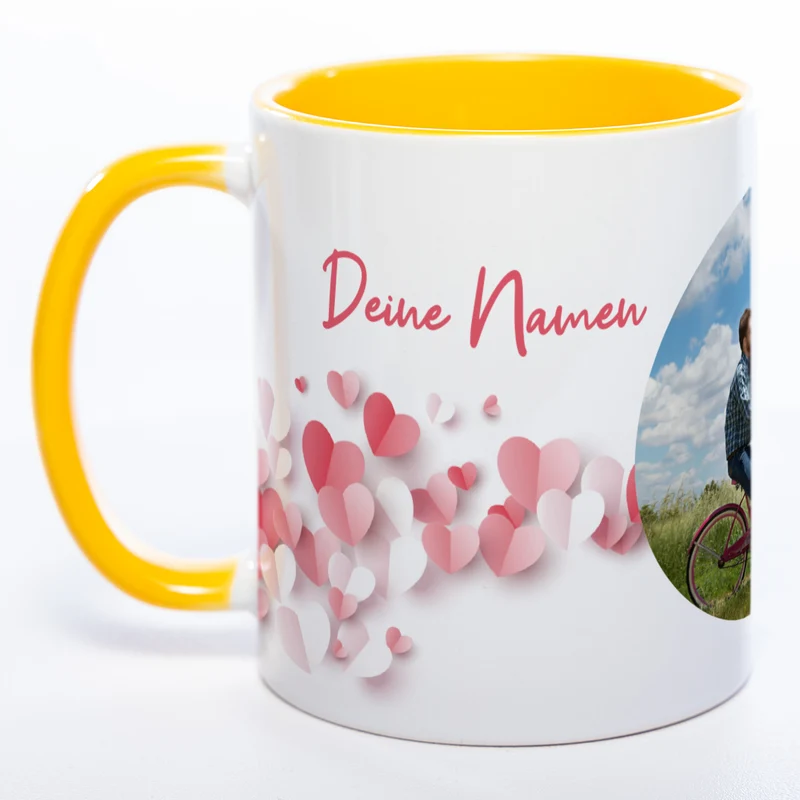 Liebes-Tasse "Love Mug" mit Foto und Wunschtext (HD Druck) spülmaschinenfest| Jetzt selbst gestalten!