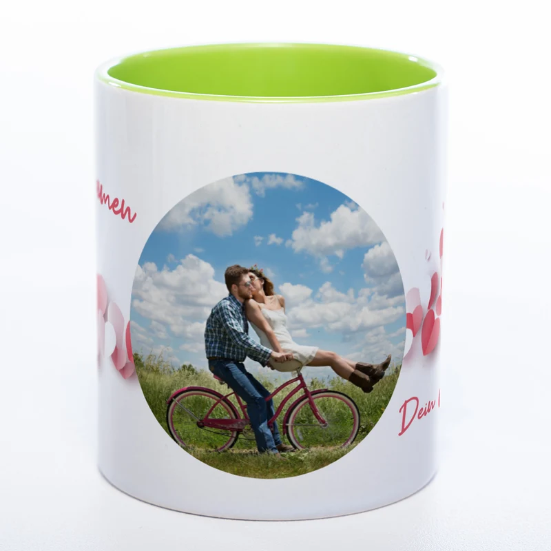 Liebes-Tasse "Love Mug" mit Foto und Wunschtext (HD Druck) spülmaschinenfest| Jetzt selbst gestalten!