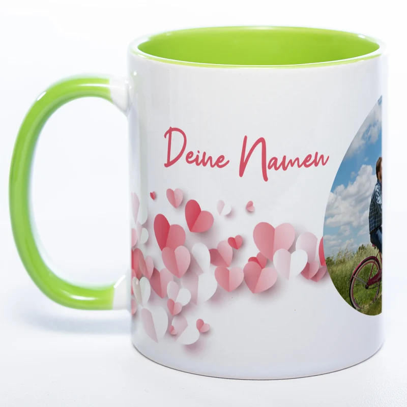 Liebes-Tasse "Love Mug" mit Foto und Wunschtext (HD Druck) spülmaschinenfest| Jetzt selbst gestalten!