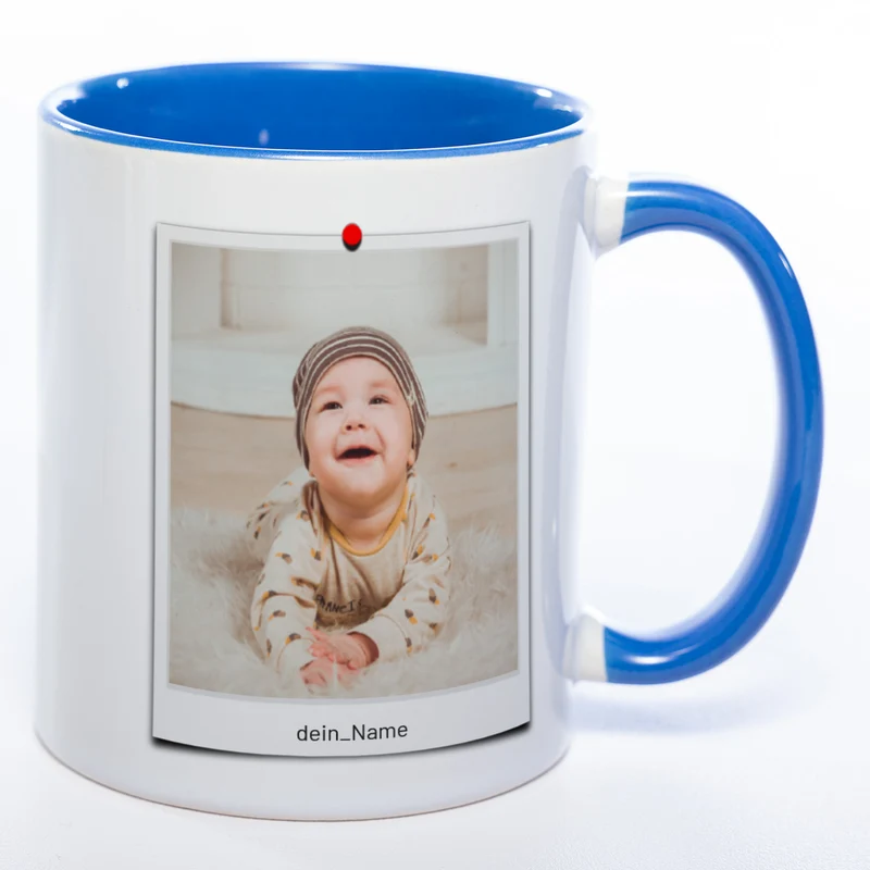Spülmaschinenfeste Tasse "Polaroid" mit Foto (HD Druck) | Jetzt selbst gestalten!
