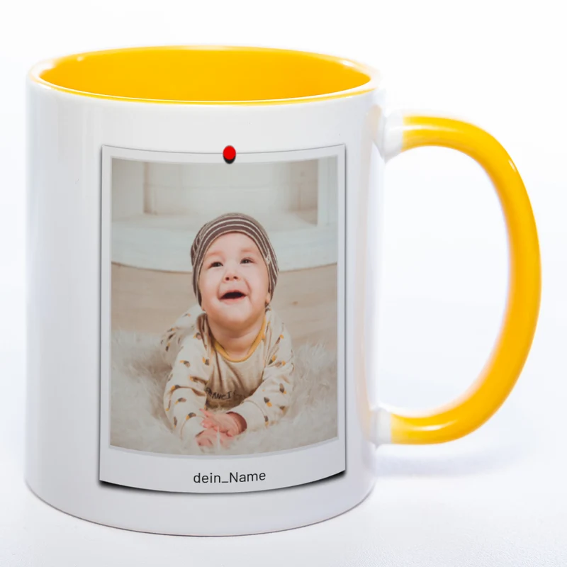 Spülmaschinenfeste Tasse "Polaroid" mit Foto (HD Druck) | Jetzt selbst gestalten!