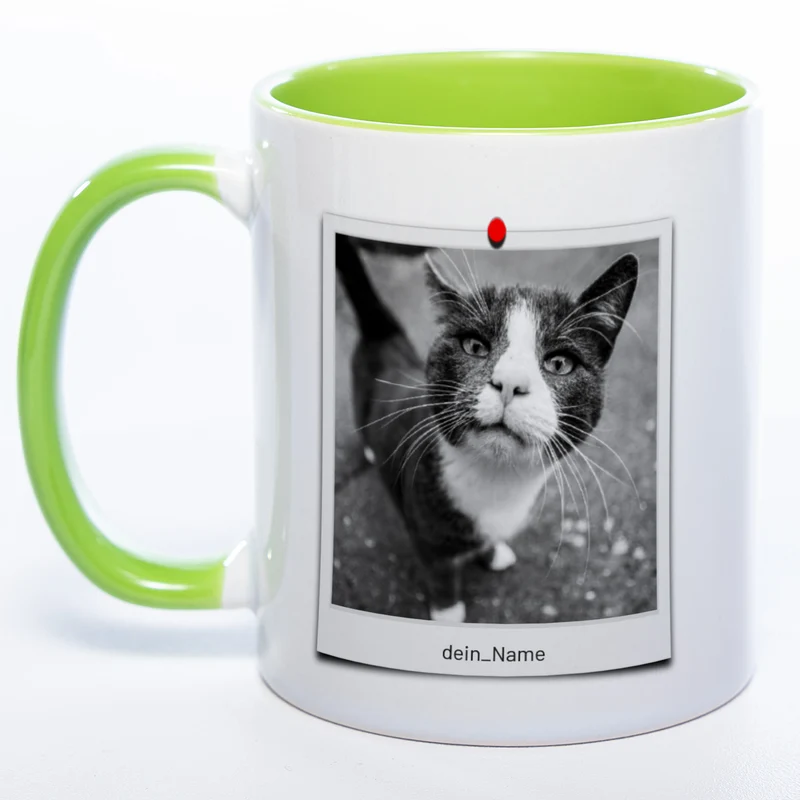 Spülmaschinenfeste Tasse "Polaroid" mit Foto (HD Druck) | Jetzt selbst gestalten!