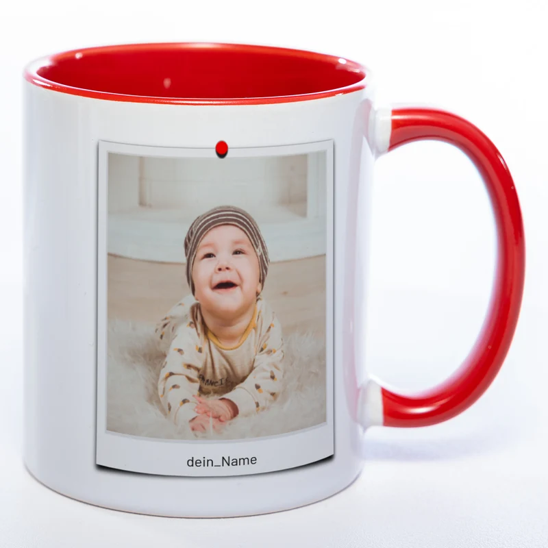 Spülmaschinenfeste Tasse "Polaroid" mit Foto (HD Druck) | Jetzt selbst gestalten!