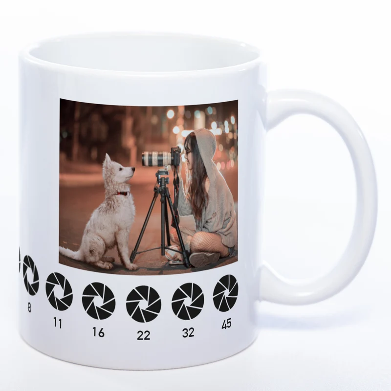 Spülmaschinenfeste Tasse "Fotograf" mit Foto (HD Druck) | Jetzt selbst gestalten!
