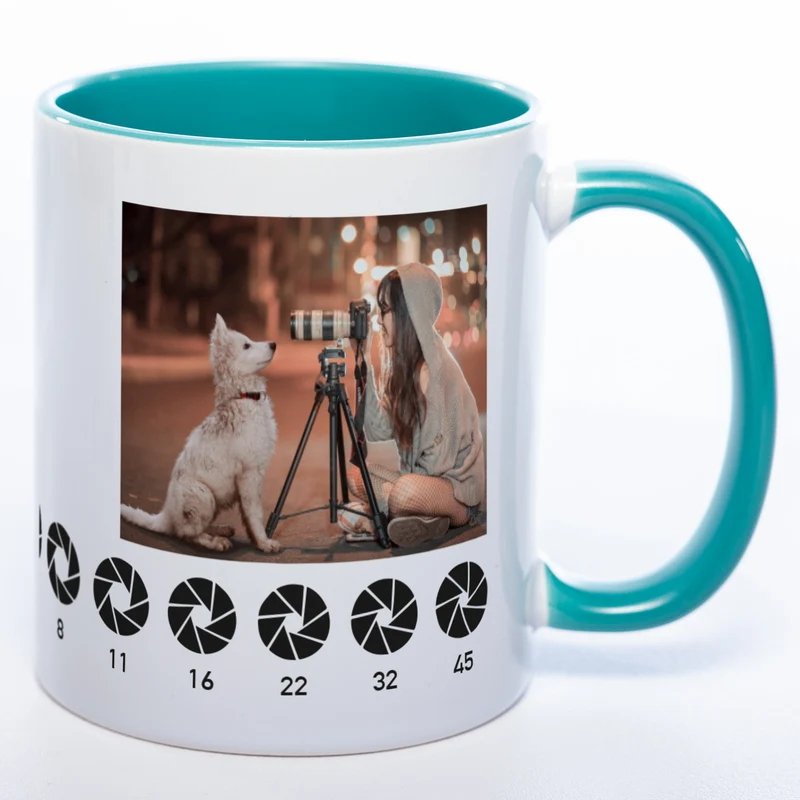 Spülmaschinenfeste Tasse "Fotograf" mit Foto (HD Druck) | Jetzt selbst gestalten!