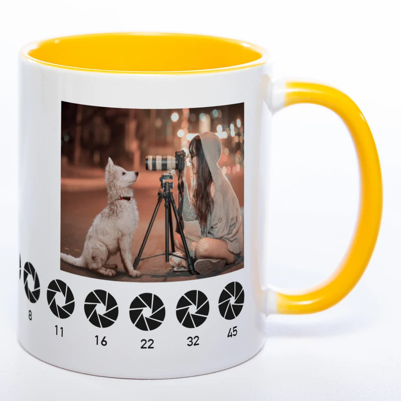 Spülmaschinenfeste Tasse "Fotograf" mit Foto (HD Druck) | Jetzt selbst gestalten!