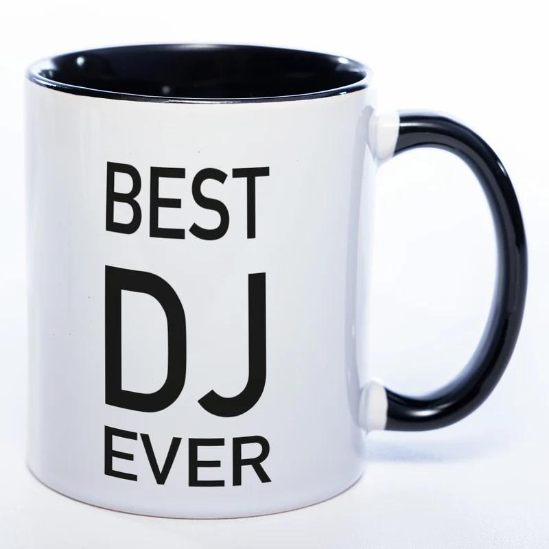 Spülmaschinenfeste Tasse "Best DJ Ever" mit Foto (HD Druck) | Jetzt selbst gestalten!