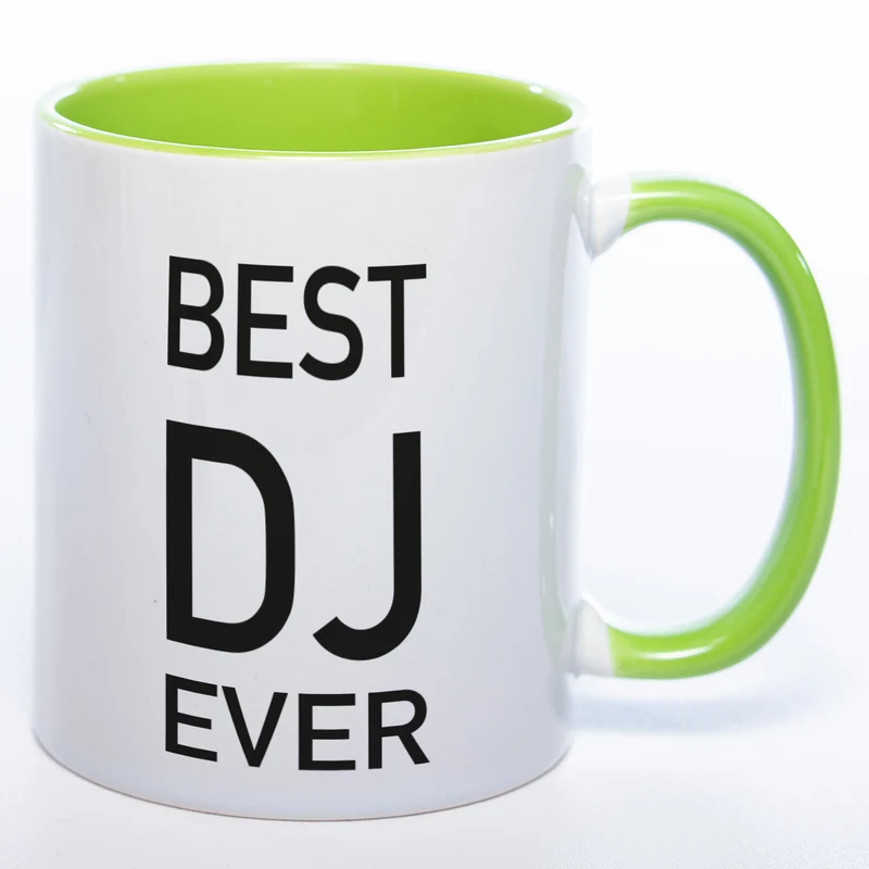 Spülmaschinenfeste Tasse "Best DJ Ever" mit Foto (HD Druck) | Jetzt selbst gestalten!