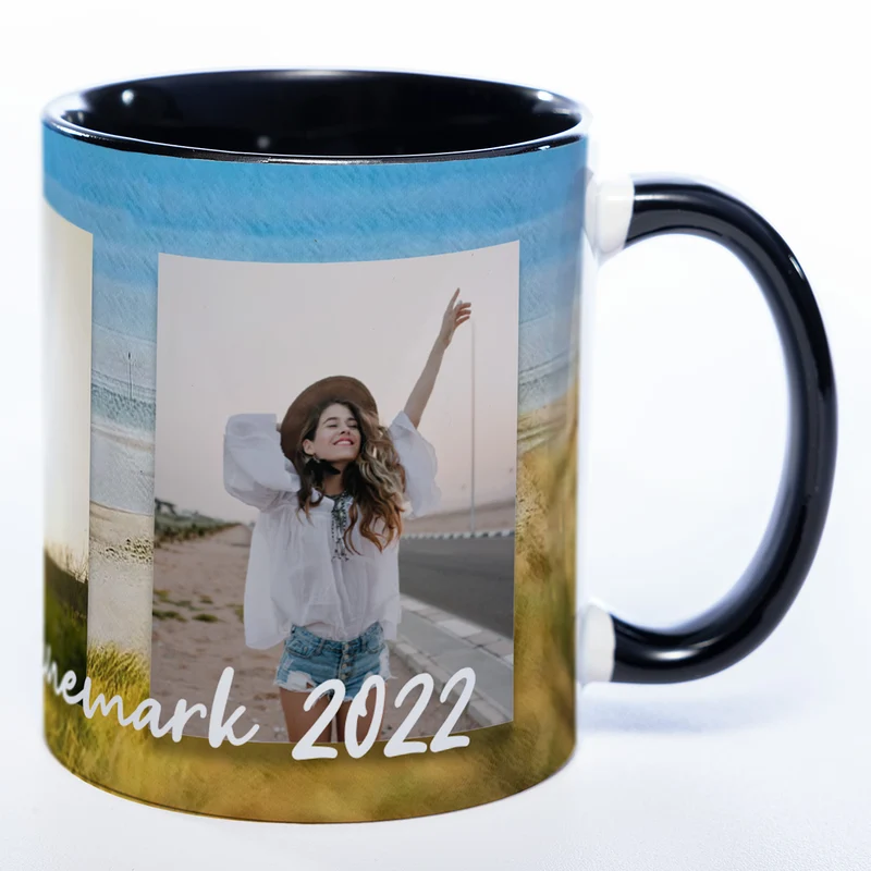 Urlaubserinnerung - Spülmaschinenfeste Tasse mit Foto (HD Druck) | Jetzt selbst gestalten!