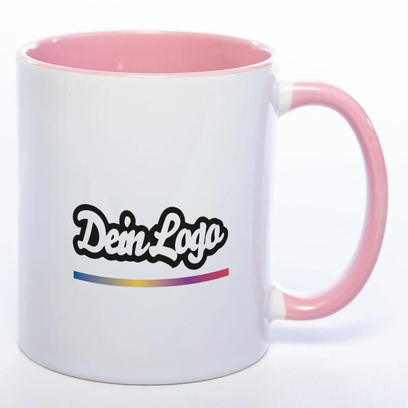Spülmaschinenfeste Tasse mit Firmenlogo (beidseitig) | Jetzt selbst gestalten!