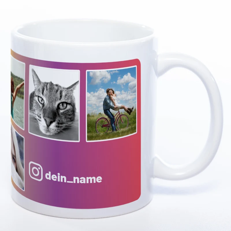 Dein Insta-Feed als Tasse spülmaschinenfest | Jetzt selbst gestalten!