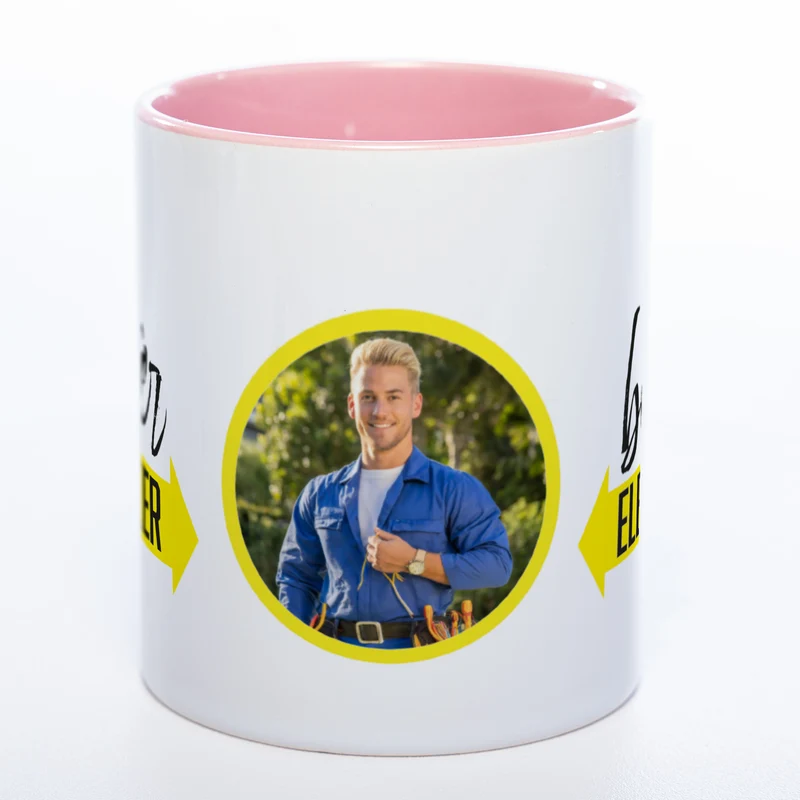Spülmaschinenfeste Tasse "Bester Elektriker" mit Foto (HD Druck) | Jetzt selbst gestalten!