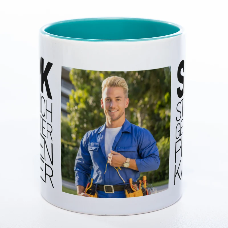 Freche Elektriker "SGPK" spülmaschinenfeste Tasse mit Foto (HD Druck) | Jetzt selbst gestalten!
