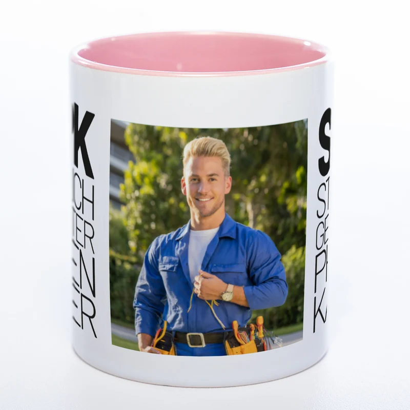 Freche Elektriker "SGPK" spülmaschinenfeste Tasse mit Foto (HD Druck) | Jetzt selbst gestalten!