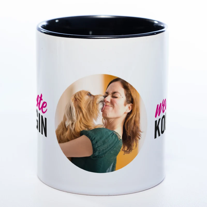 Spülmaschinenfeste Tasse "Weltbeste Kollegin" mit Foto (HD Druck) | Jetzt selbst gestalten!