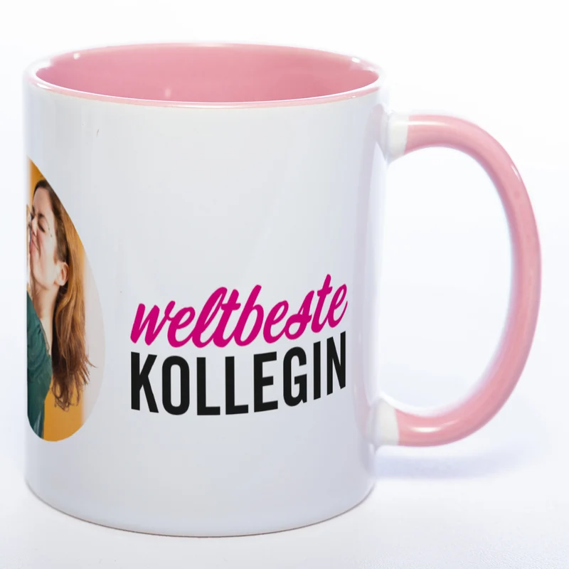 Spülmaschinenfeste Tasse "Weltbeste Kollegin" mit Foto (HD Druck) | Jetzt selbst gestalten!