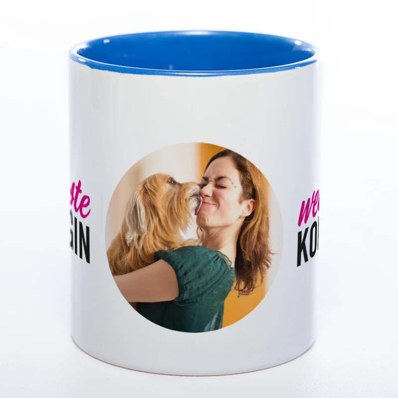Spülmaschinenfeste Tasse "Weltbeste Kollegin" mit Foto (HD Druck) | Jetzt selbst gestalten!
