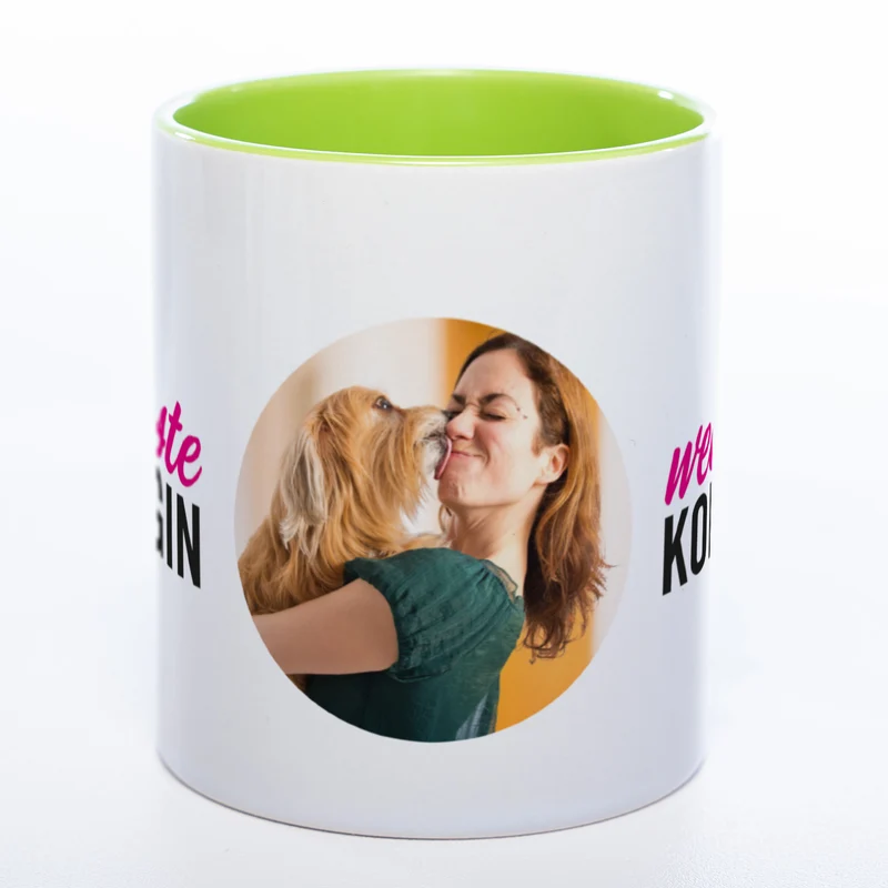 Spülmaschinenfeste Tasse "Weltbeste Kollegin" mit Foto (HD Druck) | Jetzt selbst gestalten!