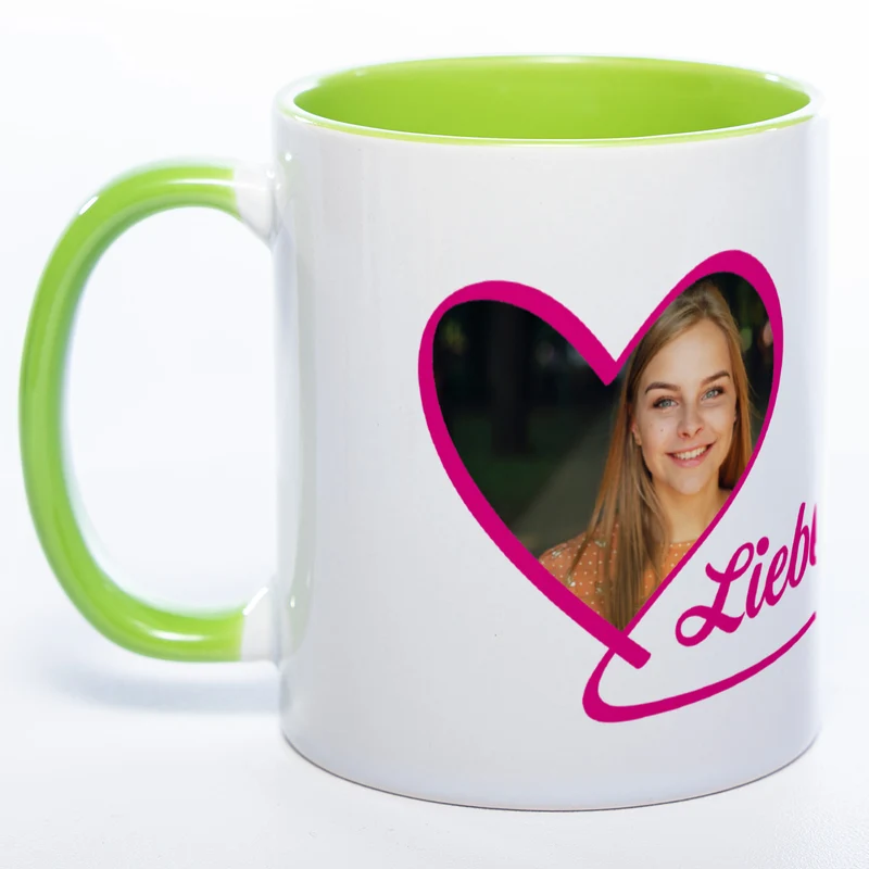 Spülmaschinenfeste Tasse "Lieblingsmensch" mit Foto (HD Druck) | Jetzt selbst gestalten!
