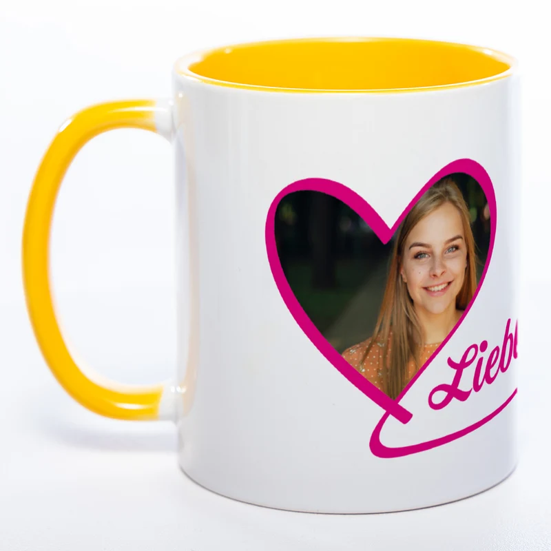 Spülmaschinenfeste Tasse "Lieblingsmensch" mit Foto (HD Druck) | Jetzt selbst gestalten!