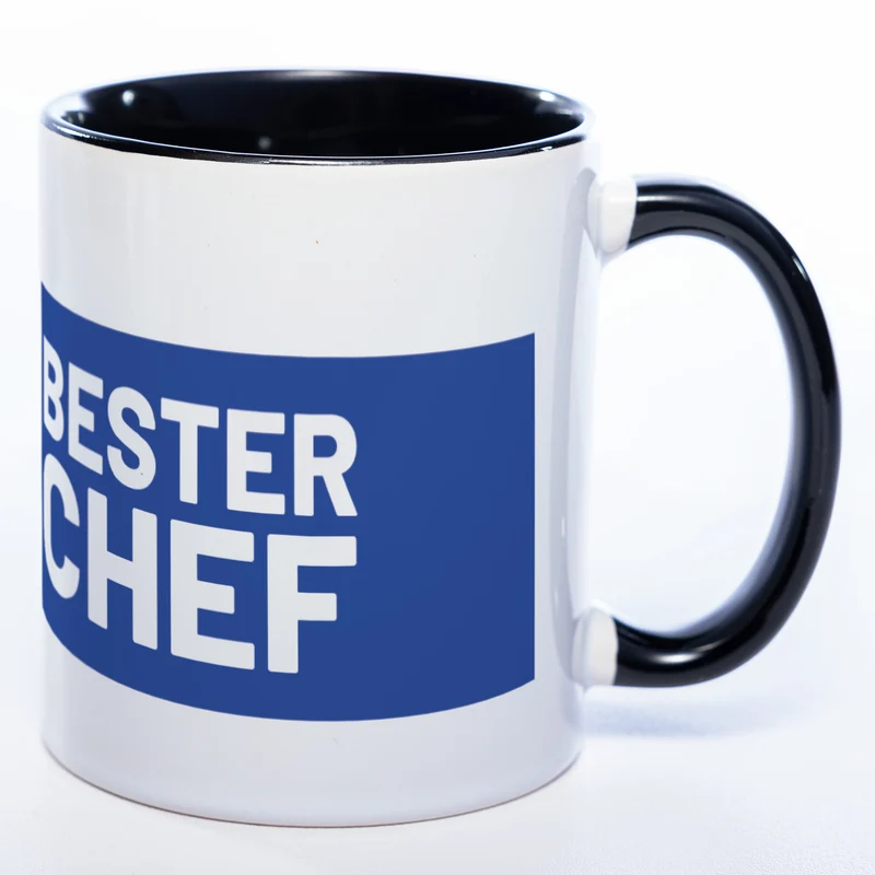 Tasse "Bester Chef" mit Foto (HD Druck) | Jetzt selbst gestalten! Spülmaschinenfest