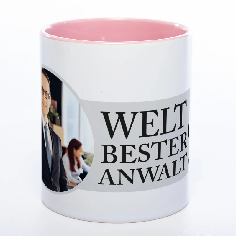 Tasse "Weltbester Anwalt" mit Foto (HD Druck) | Jetzt selbst gestalten! spülmaschinenfest