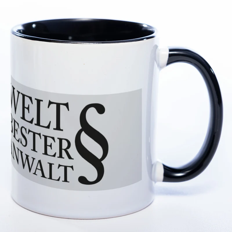 Tasse "Welt(zweit)bester Anwalt" mit Foto (HD Druck) | Jetzt selbst gestalten! spülmaschinenfest
