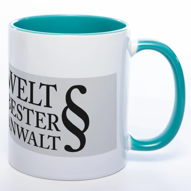 Tasse "Welt(zweit)bester Anwalt" mit Foto (HD Druck) | Jetzt selbst gestalten! spülmaschinenfest
