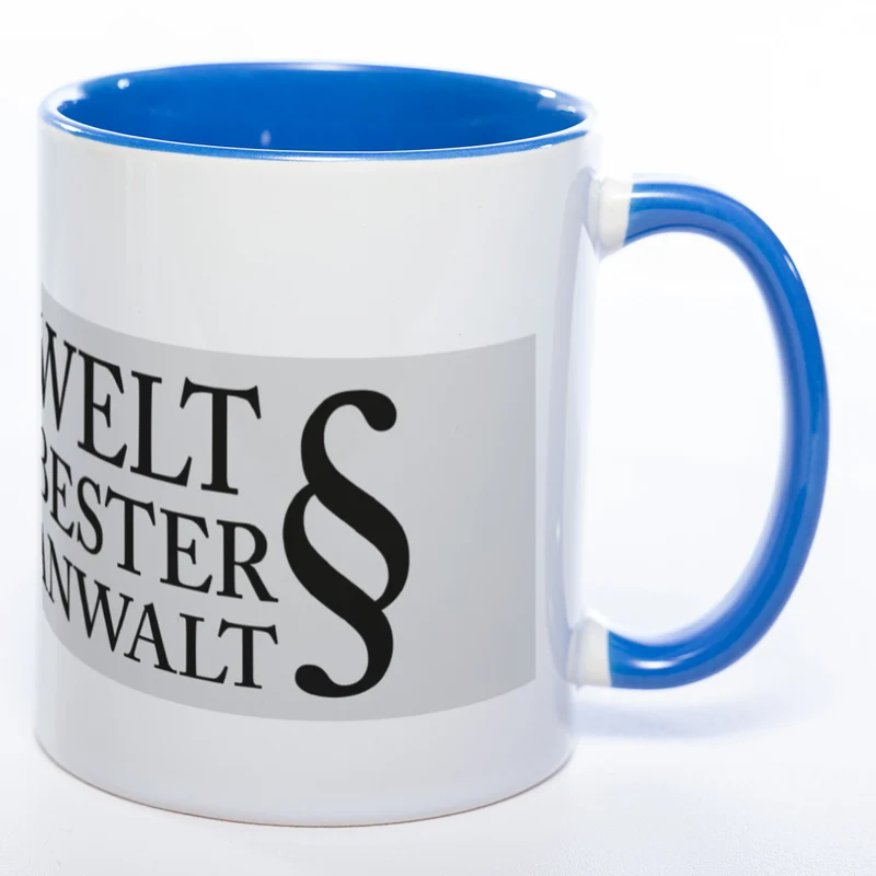 Tasse "Welt(zweit)bester Anwalt" mit Foto (HD Druck) | Jetzt selbst gestalten! spülmaschinenfest