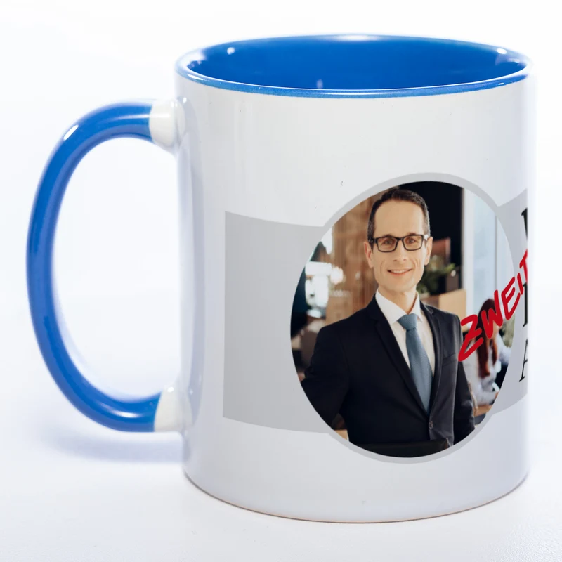 Tasse "Welt(zweit)bester Anwalt" mit Foto (HD Druck) | Jetzt selbst gestalten! spülmaschinenfest
