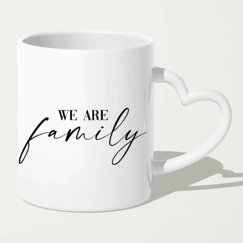 Personalisierte Tasse - 2 Familien mit 1 Kind + 1 Baby