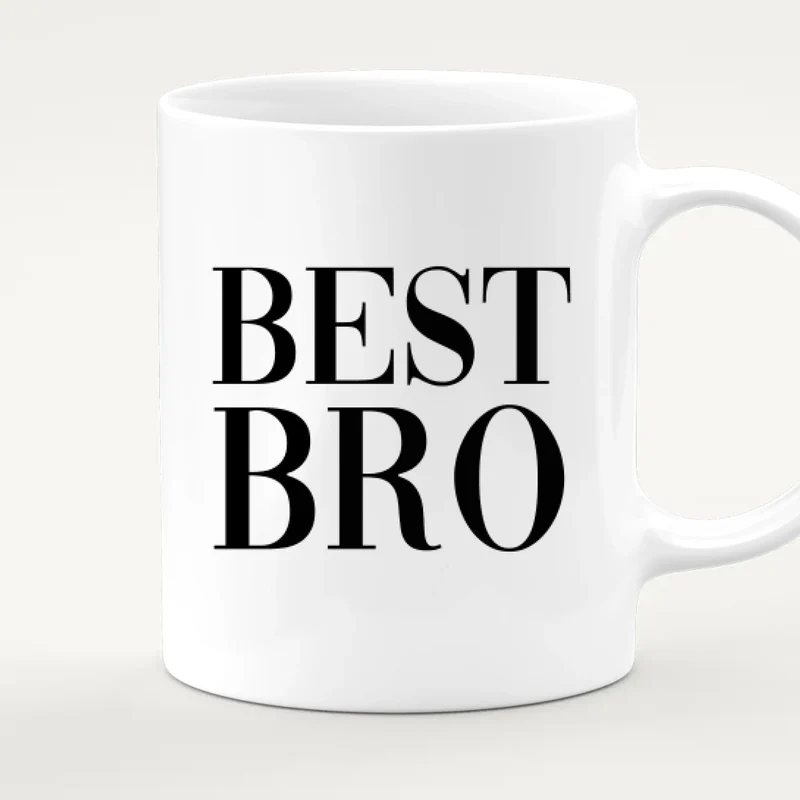 Personalisierte Tasse - 2 männliche Beste Freunde (stehend)